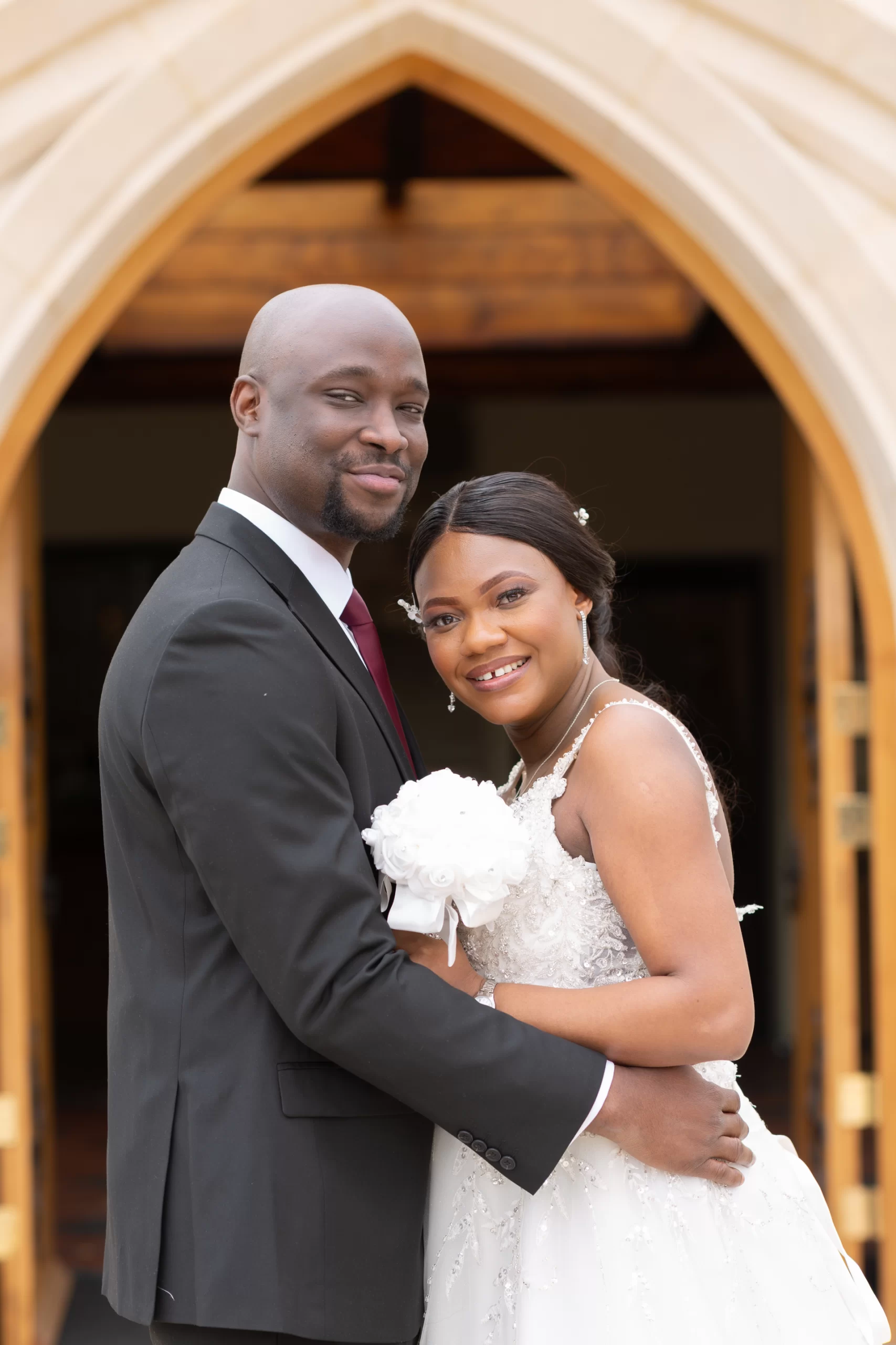 man holding his wife